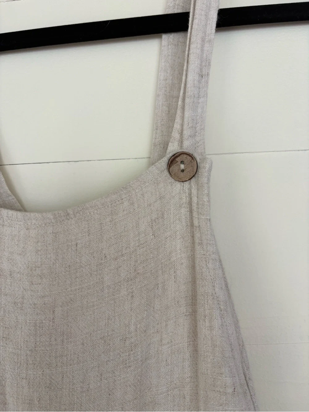 Kori Natural Beige Wide-Leg Linen-Blend Jumpsuit - Picture 4 of 8